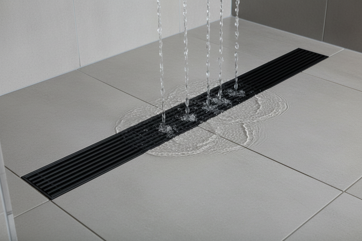 24" Floor Drain flush with shower floor