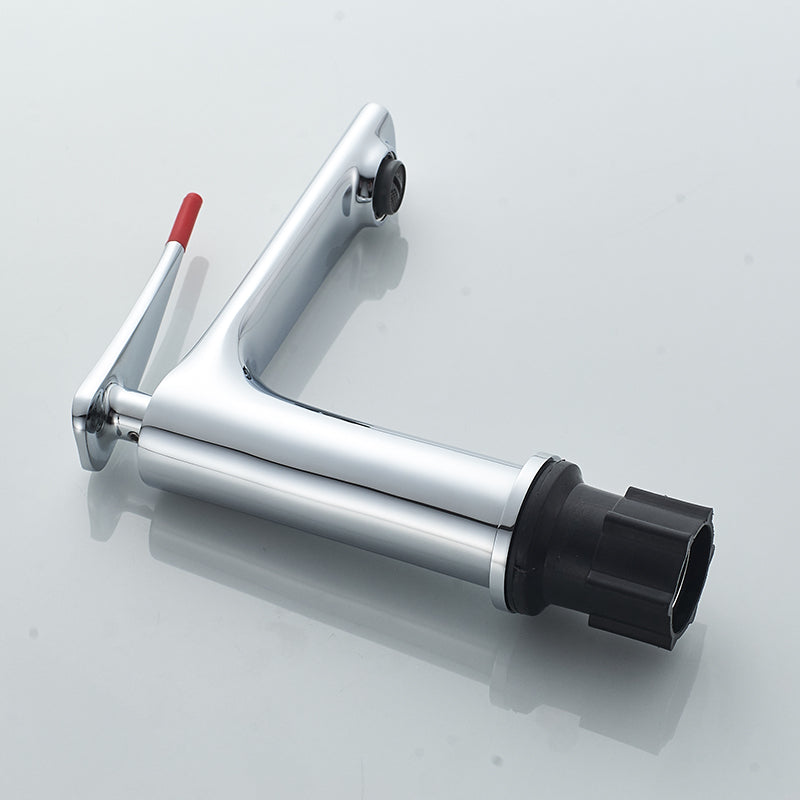 Chrome brass faucet body with ceramic cartridge