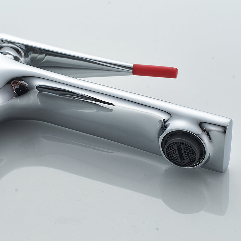 Chrome brass faucet body with ceramic cartridge