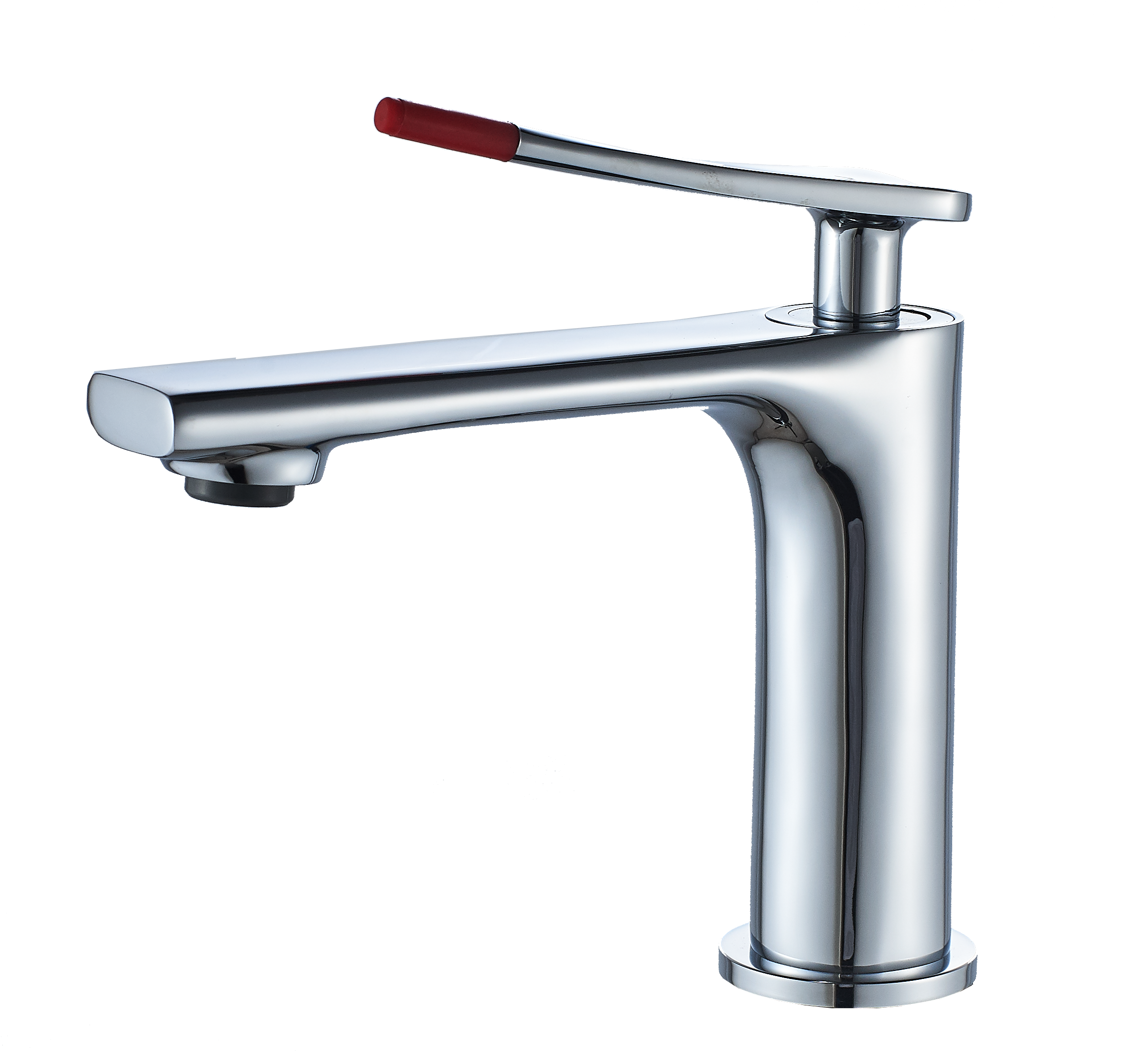 Chrome brass faucet body with ceramic cartridge