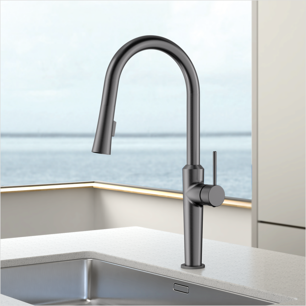 Gunmetal brass faucet body with ceramic cartridge