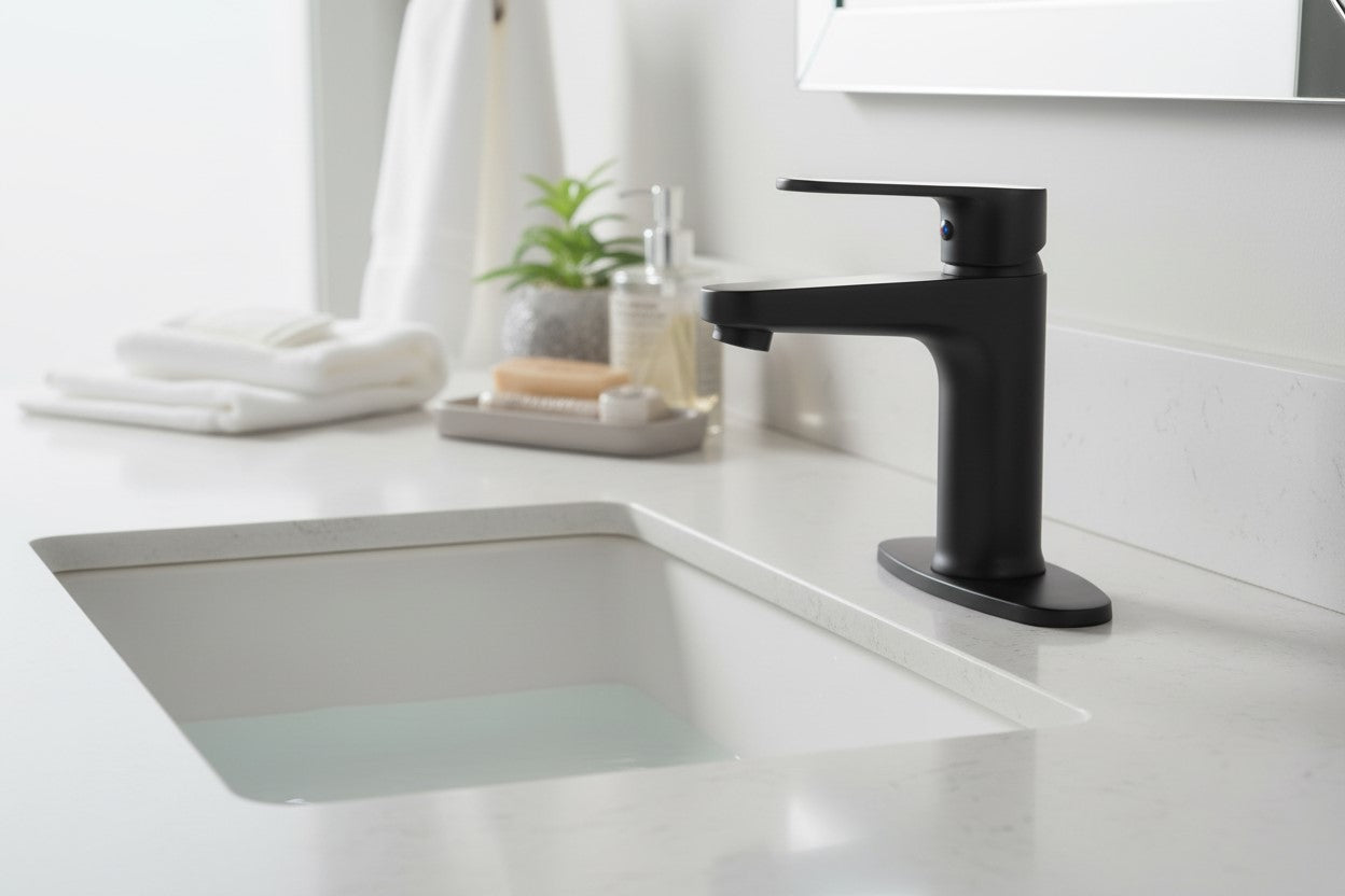 Single Handle Lavatory, Black