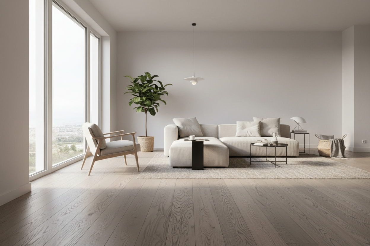 Hardwood Flooring 910x125x12mm in modern interior